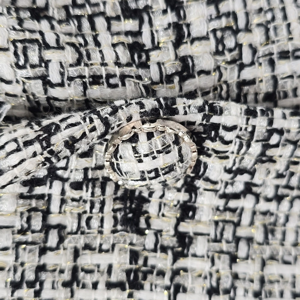 Zara Black and White Tweed Romper - Picture 7 of 8